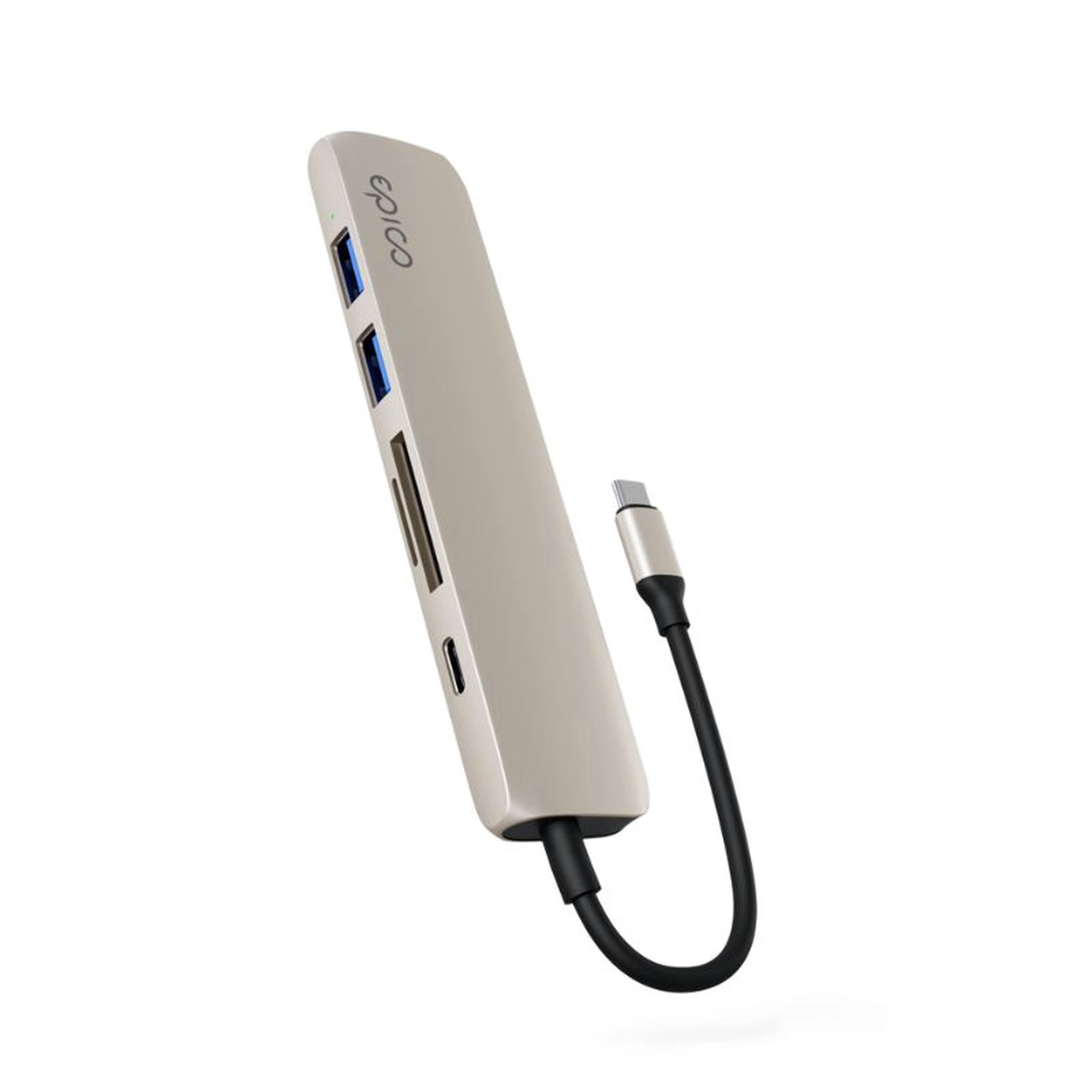 epico 6in1 Aluminium Hub 8K with USB-C connector - starlight
